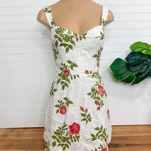 Reformation White Floral Midi Dress